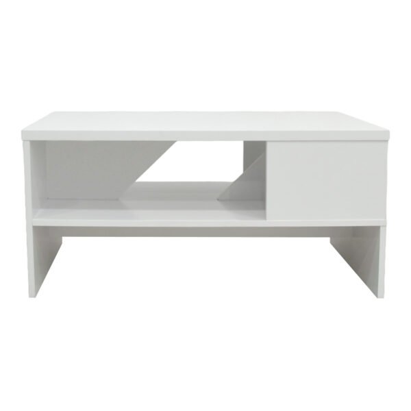 Τραπέζι σαλονιού Naya House Genius σε λευκή απόχρωση 93x46x43εκ - Image 3