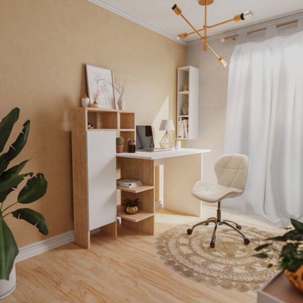 Καρέκλα γραφείου εργασίας Frea II House Genius PU λευκό - Image 2