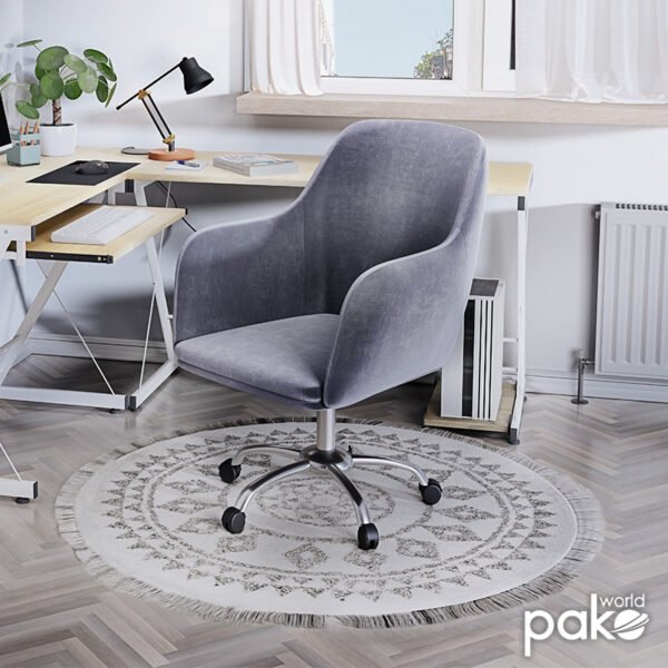 Καρέκλα γραφείου εργασίας Xever House Genius βελούδο γκρι - Image 2