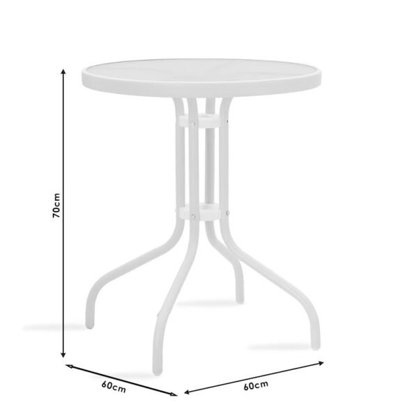 Τραπέζι Watson House Genius μέταλλο καφέ-γυαλί Φ60x70εκ - Image 4