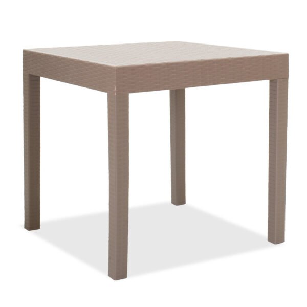 Τραπέζι Gabi House Genius PP χρώμα μόκα 80x80x77εκ