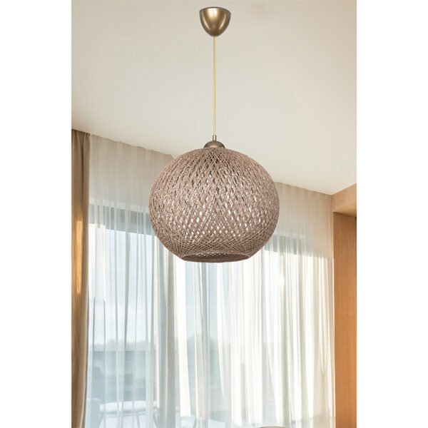Φωτιστικό οροφής μονόφωτο Leshia House Genius Ε27 καφέ Φ38x38εκ - Image 2