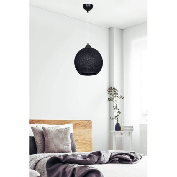 Φωτιστικό οροφής μονόφωτο Leshia House Genius Ε27 μαύρο Φ26x26εκ - Image 2