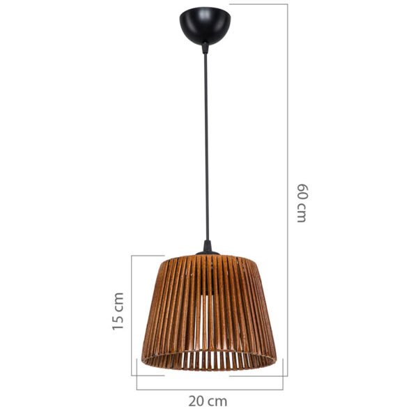 Φωτιστικό οροφής μονόφωτο PWL-1116 House Genius Ε27 καφέ Φ20x15εκ - Image 4