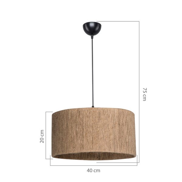 Φωτιστικό οροφής μονόφωτο PWL-1184 House Genius Ε27 καφέ Φ40x20εκ - Image 4