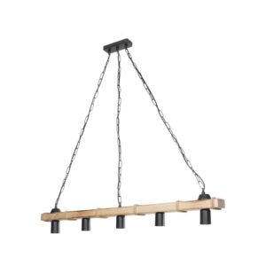 Φωτιστικό οροφής πεντάφωτο Lagoon House Genius Ε27 σε καφέ απόχρωση 100x8.5x10.5εκ