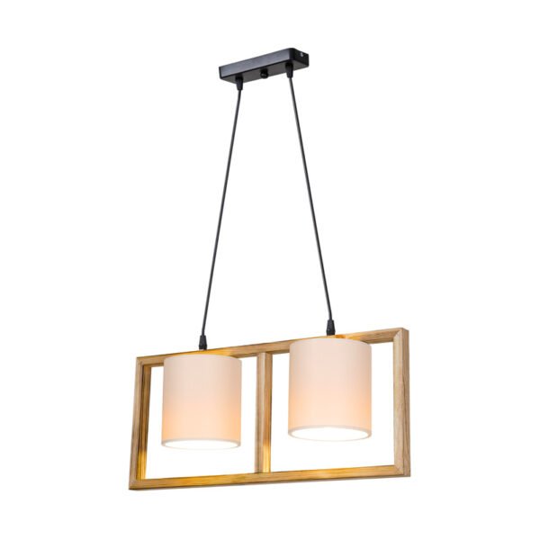 Φωτιστικό οροφής δίφωτο Sereda I House Genius Ε14 σε καφέ-cream απόχρωση 54x14x27εκ - Image 3