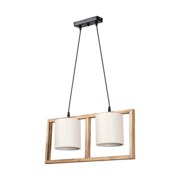 Φωτιστικό οροφής δίφωτο Sereda I House Genius Ε14 σε καφέ-cream απόχρωση 54x14x27εκ
