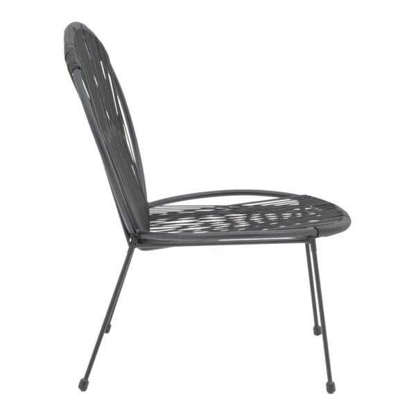 Καρέκλα κήπου Dapper pakoworld μαύρο μέταλλο-pe μαύρο 64.5x74.5x76εκ - Image 3