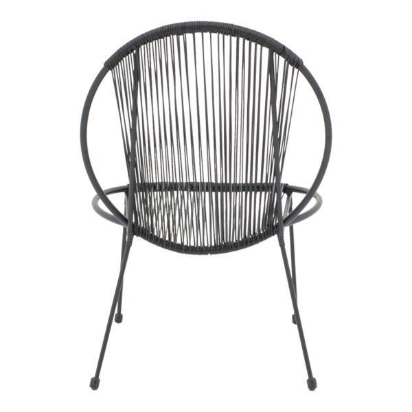 Καρέκλα κήπου Dapper pakoworld μαύρο μέταλλο-pe μαύρο 64.5x74.5x76εκ - Image 5