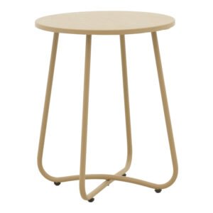 Τραπέζι Bramwell House Genius μέταλλο μπεζ Φ40x50εκ