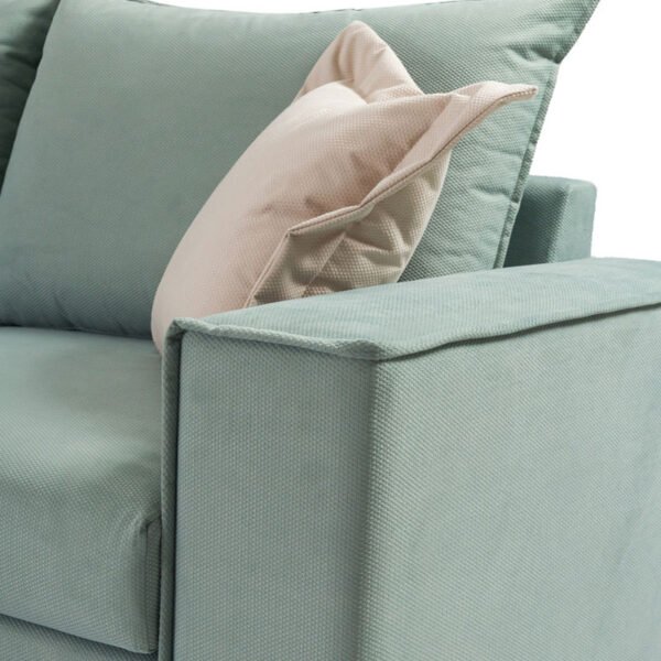 Γωνιακός καναπές δεξιά γωνία Romantic House Genius ύφασμα Ciel-Cream 290x235x95εκ - Image 5