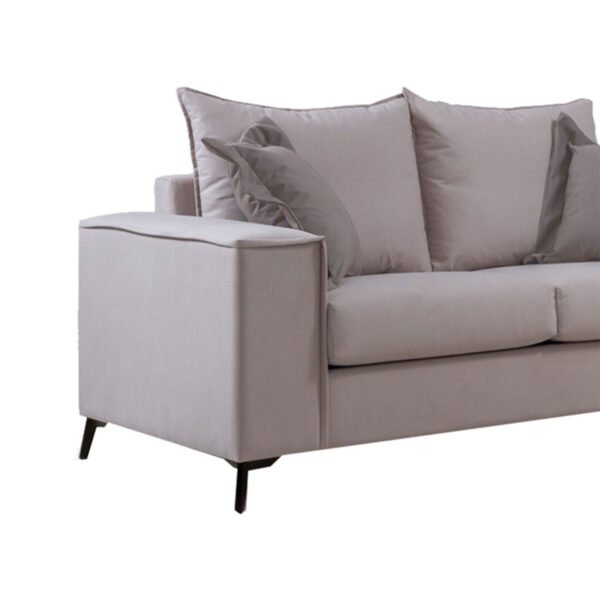 Καναπές Verona 2θέσιος cream - μαξιλάρια mocha 173x93x100εκ - Image 2