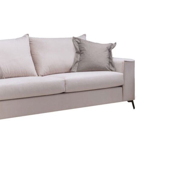 Καναπές Verona 3θέσιος cream - μαξιλάρια mocha 225x93x100εκ - Image 3