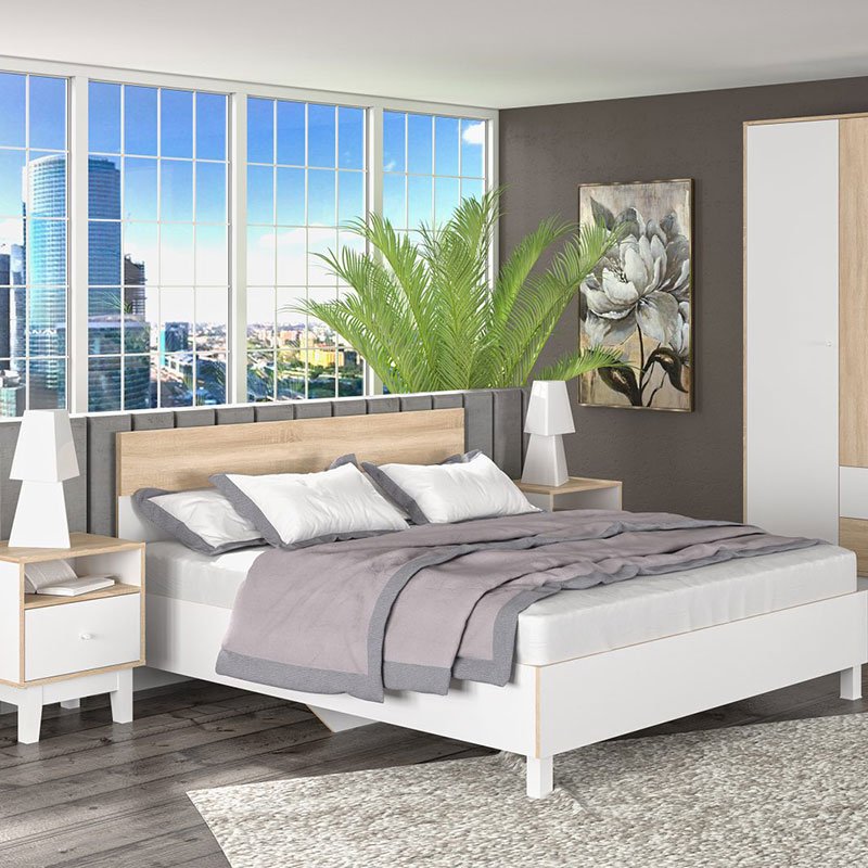 Κρεβάτι Awell House Genius sonoma-λευκό 160x200εκ - Image 2