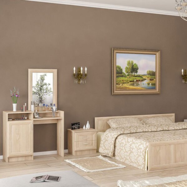 Τουαλέτα κρεβατοκάμαρας Rebecca House Genius με καθρέπτη sonoma 90x38,5x147,5εκ - Image 2