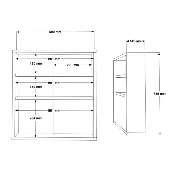 Ντουλάπι μπάνιου Bagno με καθρέπτη House Genius σε φυσική απόχρωση 60x14.5x63.6εκ - Image 4