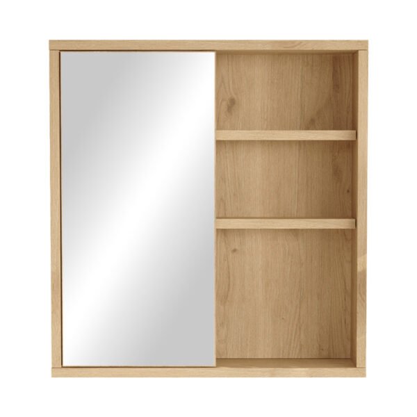 Ντουλάπι μπάνιου Bagno με καθρέπτη House Genius σε φυσική απόχρωση 60x14.5x63.6εκ