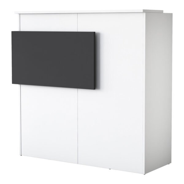 Γραφείο reception Triana House Genius με Led σε λευκή-ανθρακί απόχρωση 110x40x110εκ
