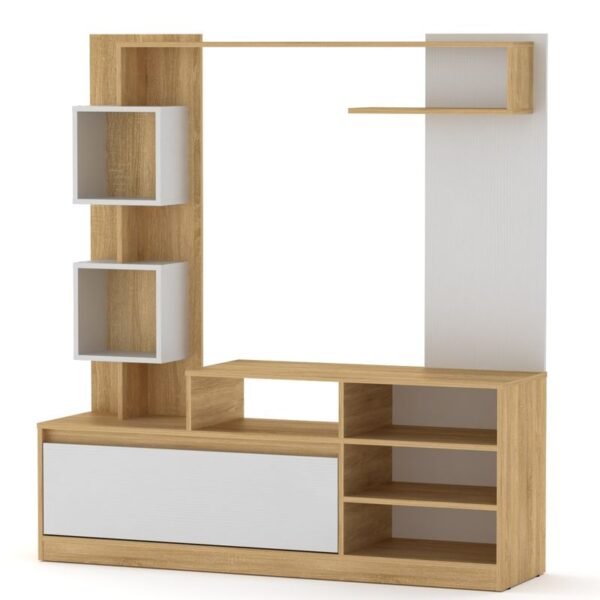 Σύνθετο σαλονιού Aiden House Genius sonoma-λευκό 150x38.5x160εκ