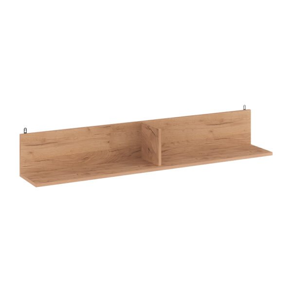 Ραφιέρα τοίχου Drowel House Genius μελαμίνης σε oak απόχρωση 130x21.6x20εκ