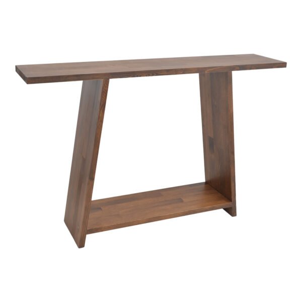 Κονσόλα Edgar House Genius φυσικό ξύλο πεύκου 30mm καρυδί 139x29x90εκ