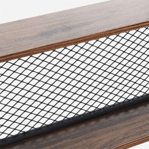 Βιβλιοθήκη Fifer House Genius καρυδί-μαύρο 120x27x185εκ - Image 4
