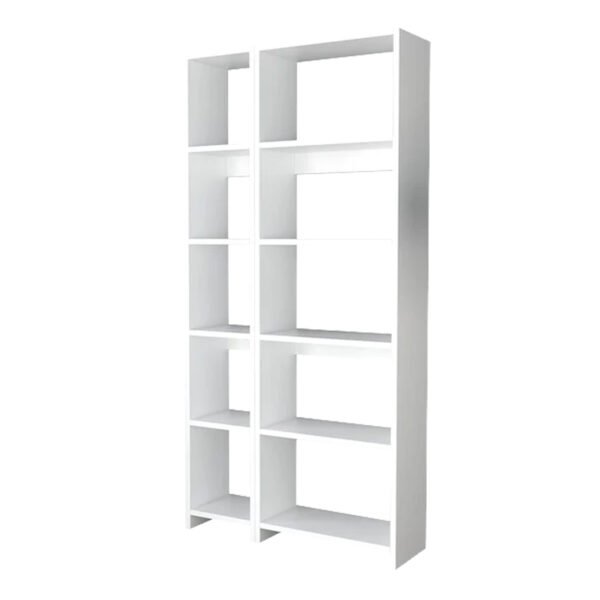 Βιβλιοθήκη Alkathi House Genius σε λευκή απόχρωση 77x22x160εκ