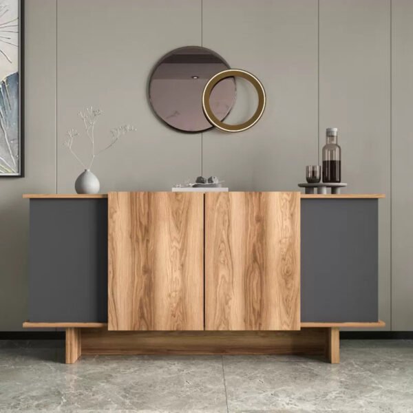 Μπουφές Aramos House Genius σε ανθρακί - oak απόχρωση 180x45x80εκ - Image 2