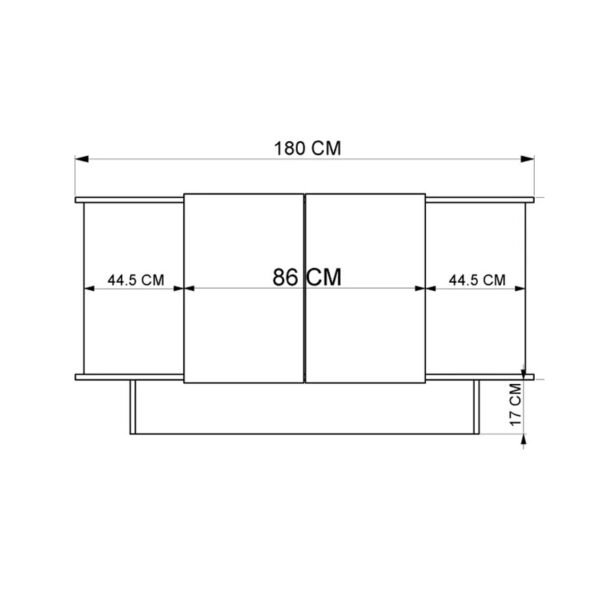 Μπουφές Aramos House Genius σε ανθρακί - oak απόχρωση 180x45x80εκ - Image 5