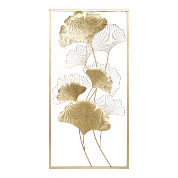 Διακοσμητικό τοίχου Flowerty House Genius χρυσό μέταλλο 50x2x100εκ