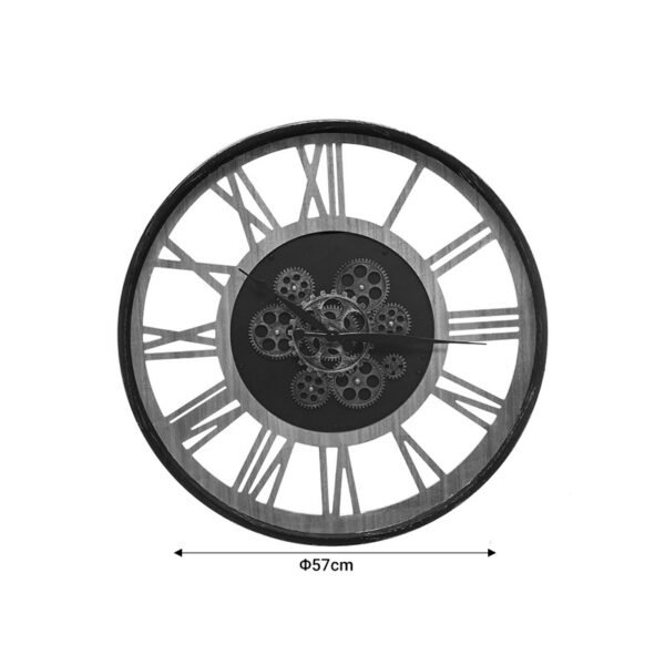 Ρολόι τοίχου Paul House Genius μαύρο-φυσικό μέταλλο-mdf Φ57x6εκ - Image 3