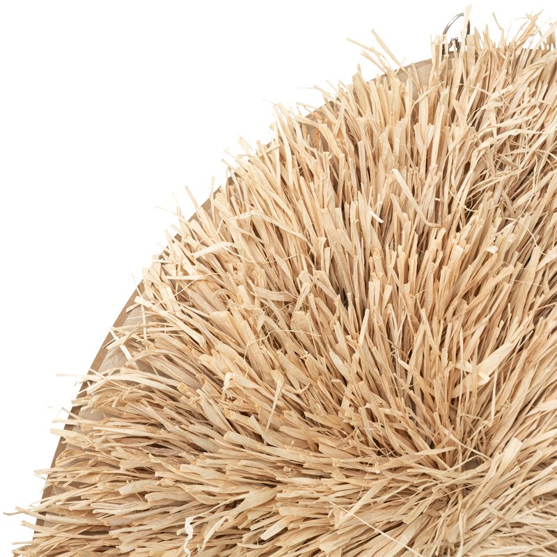 Διακοσμητικό τοίχου Alaina House Genius φυσικό χρώμα mdf-ψάθα Φ64x4εκ - Image 2