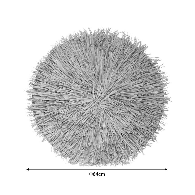 Διακοσμητικό τοίχου Alaina House Genius φυσικό χρώμα mdf-ψάθα Φ64x4εκ - Image 3