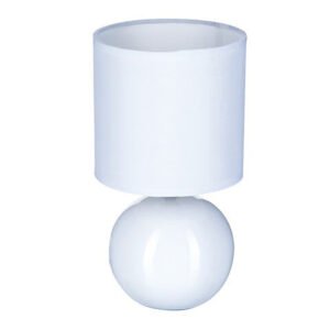 Επιτραπέζιο φωτιστικό PWL-1210 House Genius Ε14 60W κεραμικό σε λευκό gloss χρώμα Φ13x25εκ