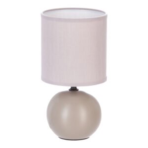 Επιτραπέζιο φωτιστικό PWL-1210 House Genius Ε14 κεραμικό σε γκρι-καφέ απόχρωση Φ13x25εκ