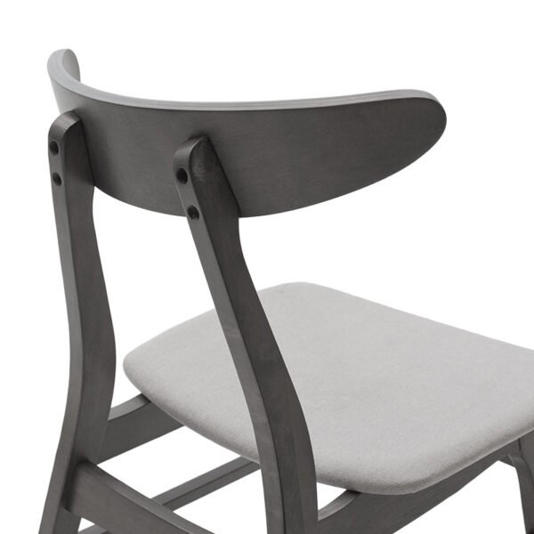 Tραπεζαρία Benson - Orlean House Genius σετ 5τμχ rustic grey - ύφασμα γκρι 80x80x75εκ - Image 6