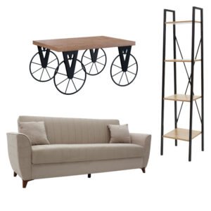 Φοιτητικό πακέτο επίπλων σαλονιού Living 6 House Genius σετ 3 τμχ