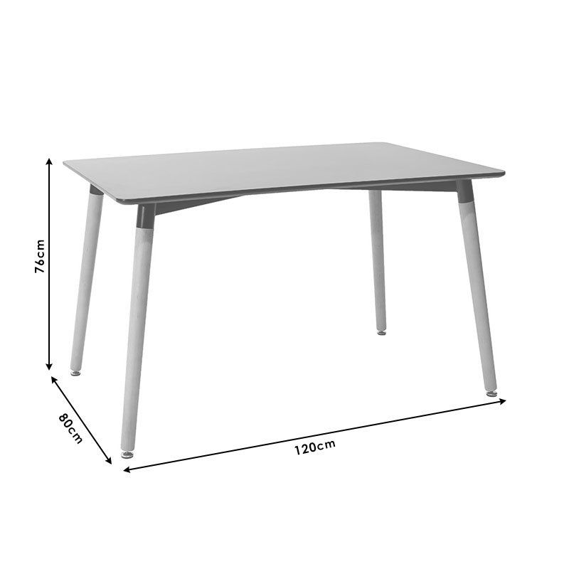 Τραπεζαρία Natali-Julita House Genius σετ 5τεμ μαύρο-φυσικό 120x80x76εκ - Image 4