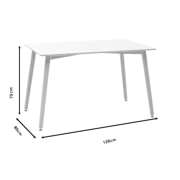 Τραπεζαρία Natali-Gaston House Genius σετ 5τεμ μαύρο-φυσικό 120x80x76εκ - Image 6
