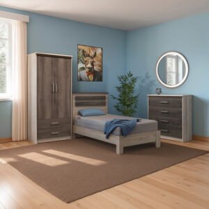 Φοιτητικό πακέτο επίπλων κρεβατοκάμαρας Coziness House Genius σετ 3τεμ