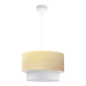 Φωτιστικό οροφής μονόφωτο PWL-1087 House Genius Ε27 μπεζ χρυσό-εκρού Φ30x20εκ