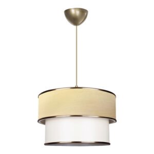 Φωτιστικό οροφής μονόφωτο PWL-1089 House Genius Ε27 εκρού-χρυσό Φ30x20εκ