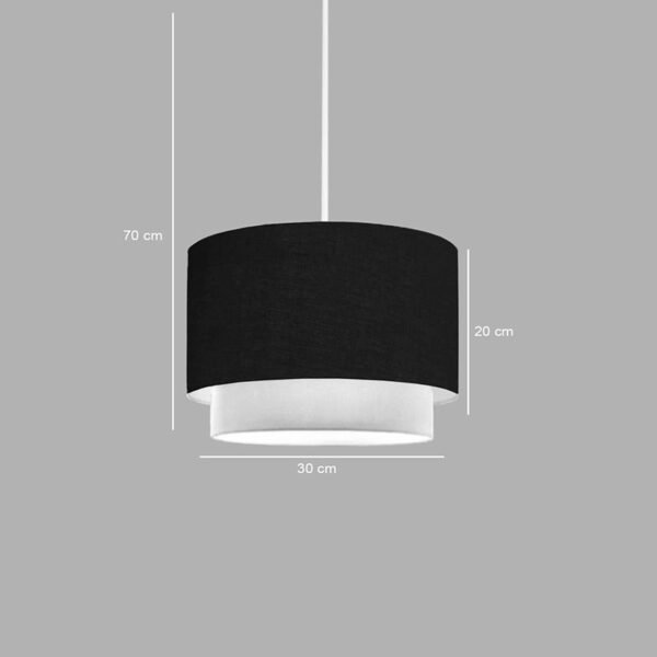 Φωτιστικό οροφής Tachi House Genius Ε27 σε μαύρο-κρέμα απόχρωση Φ30x20εκ - Image 2