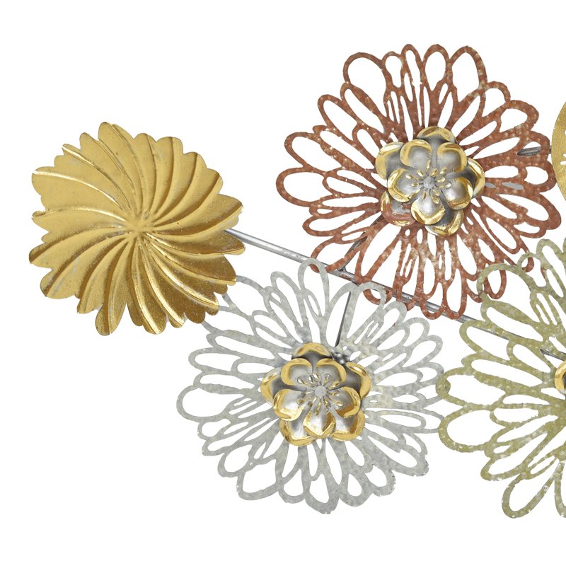 Διακοσμητικό τοίχου Tutsi Inart μέταλλο πολύχρωμο 102.9x5.1x43.2εκ - Image 2