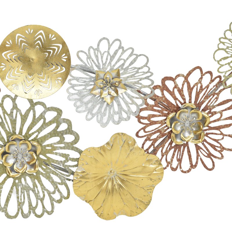 Διακοσμητικό τοίχου Tutsi Inart μέταλλο πολύχρωμο 102.9x5.1x43.2εκ - Image 3