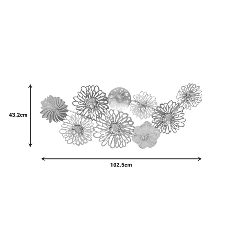 Διακοσμητικό τοίχου Tutsi Inart μέταλλο πολύχρωμο 102.9x5.1x43.2εκ - Image 5