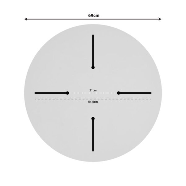 Επιφάνεια τραπεζιού Fervor House Genius HPL ivory Φ69εκ πάχους 12mm - Image 5