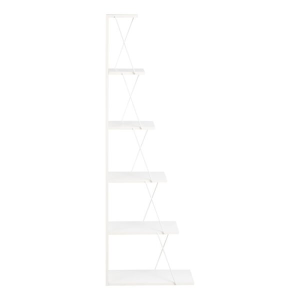 Βιβλιοθήκη mini Tars House Genius λευκό 50x22x150εκ - Image 3