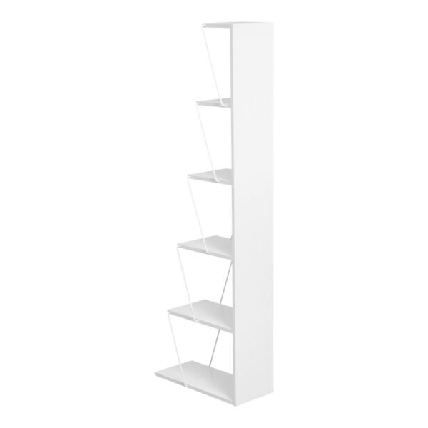 Βιβλιοθήκη mini Tars House Genius λευκό 50x22x150εκ - Image 4